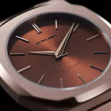 D1 Milano Ultra Thin Brown Dial Gold Steel Strap Watch for Unisex - D1-UTBJ10