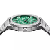 D1 Milano Ultra Thin Fir Green Dial Silver Steel Strap Watch for Men - D1-UTBJ34