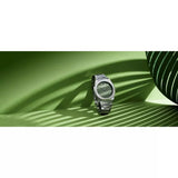 D1 Milano Ultra Thin Moss Green Dial Silver Steel Strap Watch for Men - D1-UTBJ06