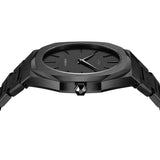 D1 Milano Ultra Thin Shadow Black Dial Black Steel Strap Watch for Men - D1-UTBJSH