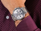 Tommy Hilfiger Chronograph Grey Dial Silver Steel Strap Watch for Men - 1710382