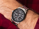 Tommy Hilfiger Austin Black Dial Silver Steel Strap Watch for Men - 1791639