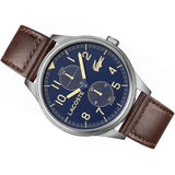 Lacoste Continental Blue Dial Brown Leather Strap Watch for Men - 2011040
