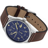 Lacoste Continental Blue Dial Brown Leather Strap Watch for Men - 2011040