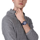 Lacoste 12.12 Blue Dial Two Tone Silicon Strap Watch for Men - 2011070