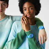 Lacoste 12.12 Blue Dial Blue Silicone Strap Watch for Men - 2011193