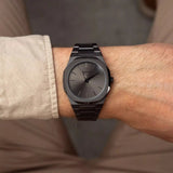 D1 Milano Ultra Thin Anthracite Gray Dial Gray Steel Strap Watch for Men - D1-UTBJ22