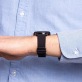 Lacoste 12.12 Black Dial Black Silicon Strap Watch for Men - 2011010