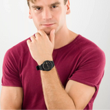 Lacoste 12.12 Black Dial Black Silicon Strap Watch for Men - 2011010