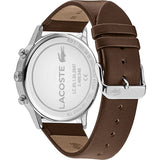 Lacoste Madrid Gray Dial Brown Leather Strap Watch for Men - 2011066