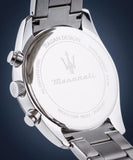 Maserati Attrazione Chronograph White Dial Silver Steel Strap Watch for Men - R8853151004
