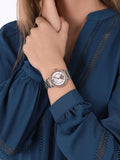Michael Kors Abbey Three-Hand White Dial Two Tone Steel Strap Watch for Women - MK4616