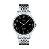 Tissot T Classic Powermatic 80 Black Dial Silver Steel Strap Watch For Men - T41.1.483.52